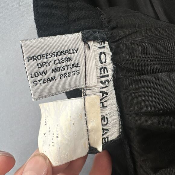 VTG Sag Harbor Wool Skirt Small Black Business Career Old Money Academia Preppy - Picture 12 of 15